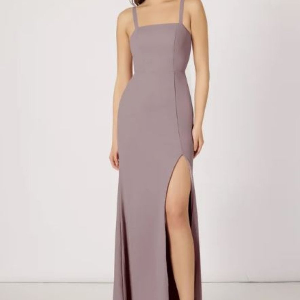 Azazie Gianetta Vintage Mauve Size A4 Worn Once Bridesmaid Dress